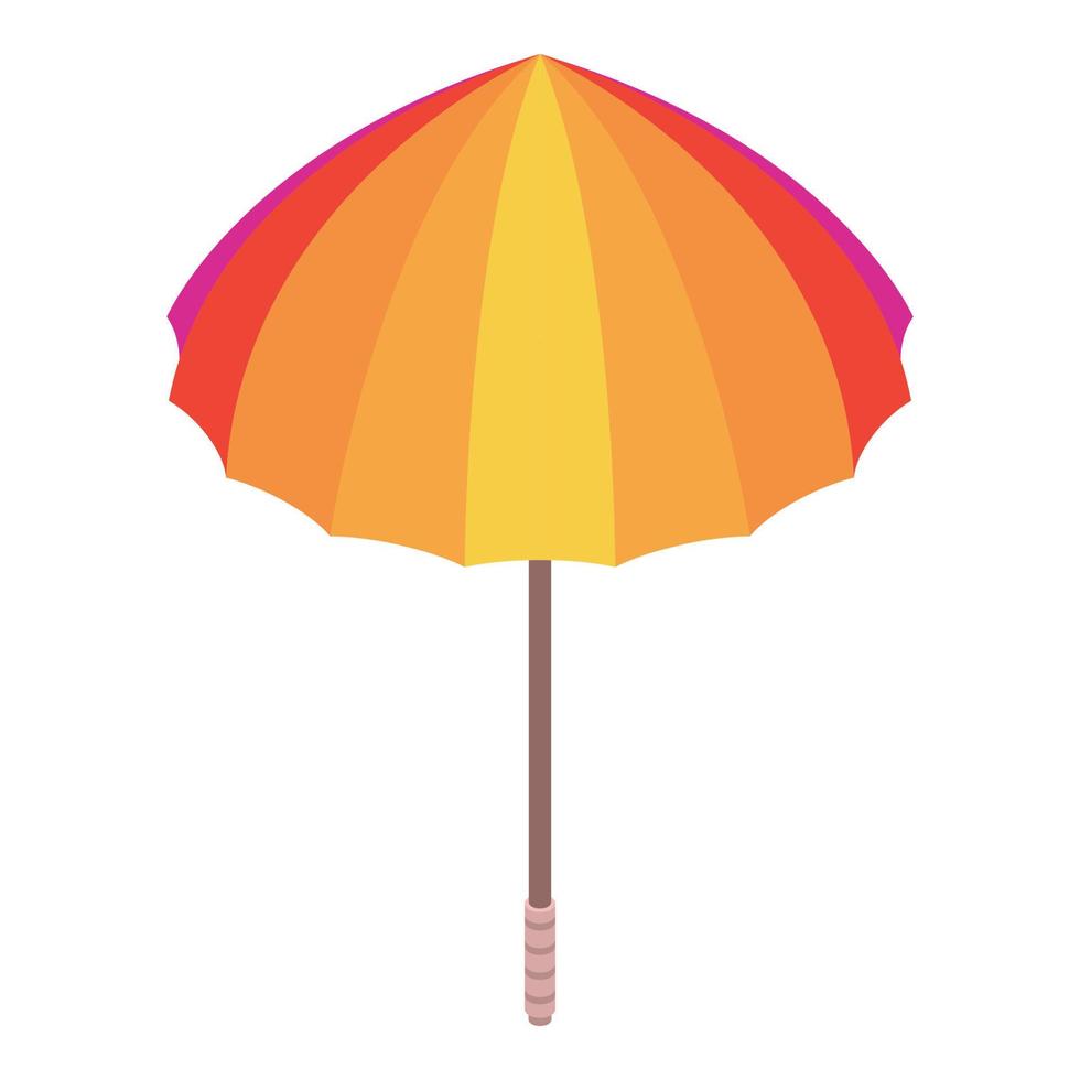 Colorful umbrella icon, isometric style vector