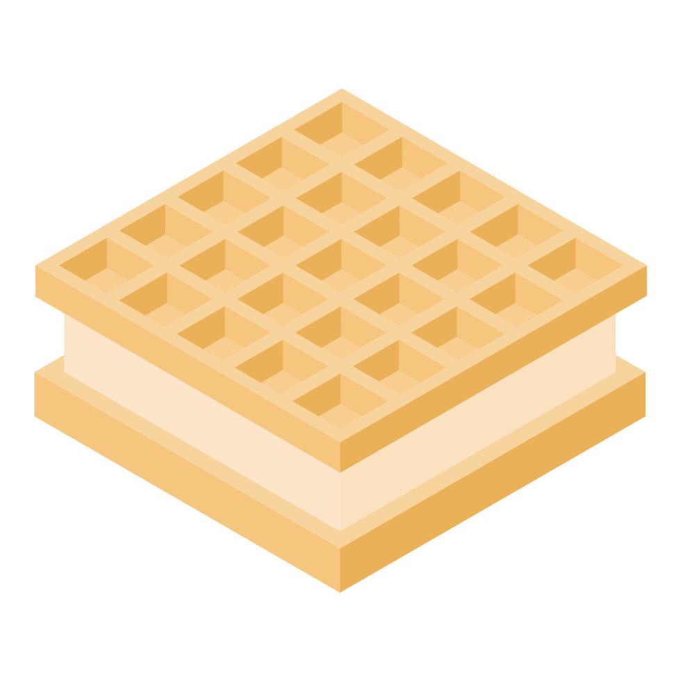 icono de sándwich de galleta, estilo isométrico vector