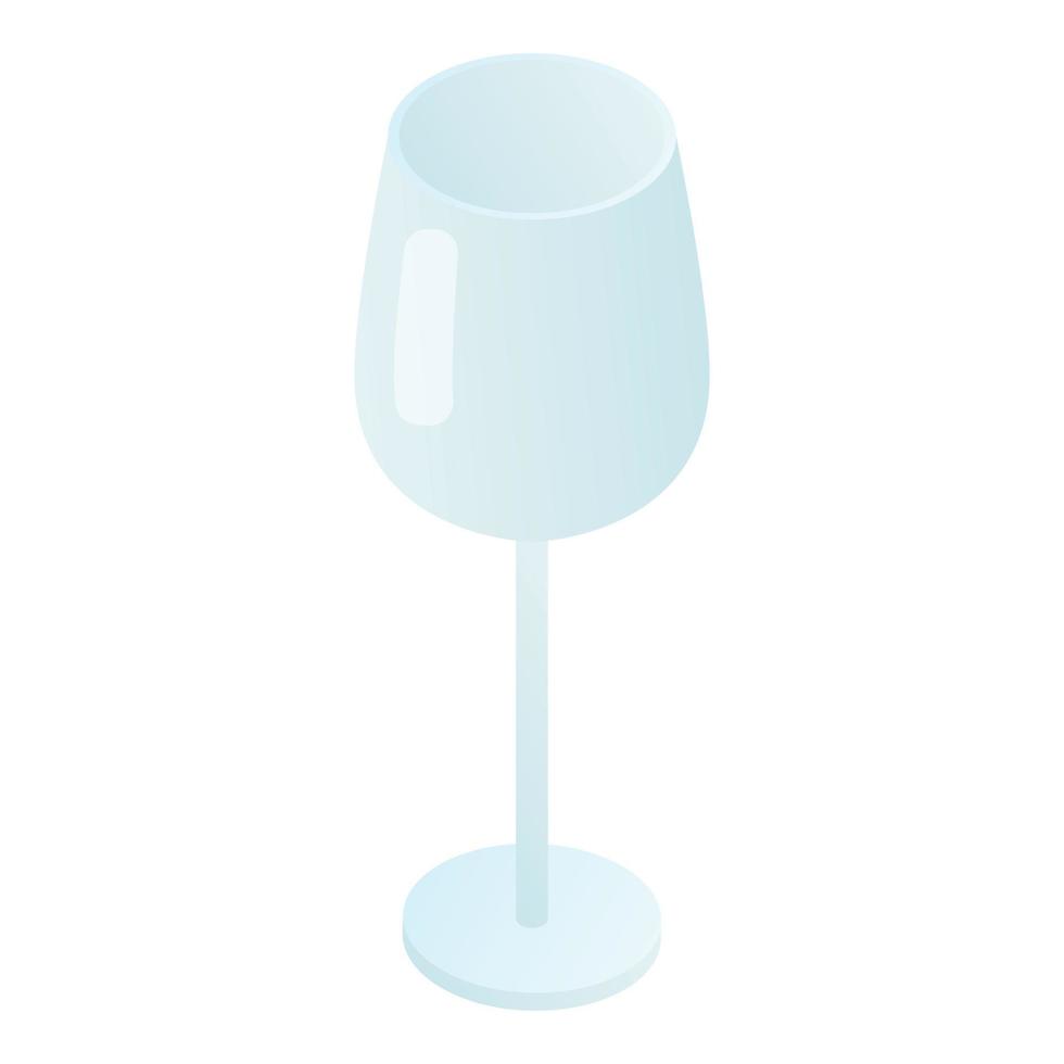 Empty glass pocal icon, isometric style vector