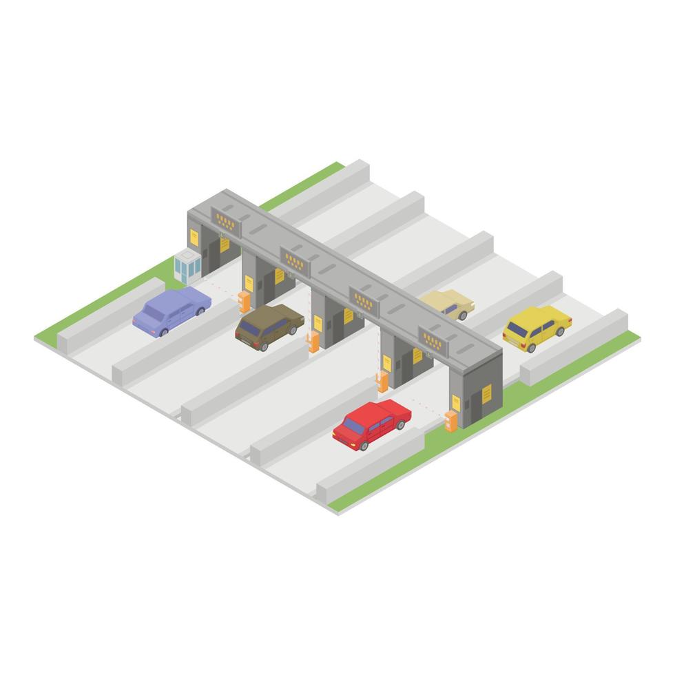 Autobahn icon, isometric style vector