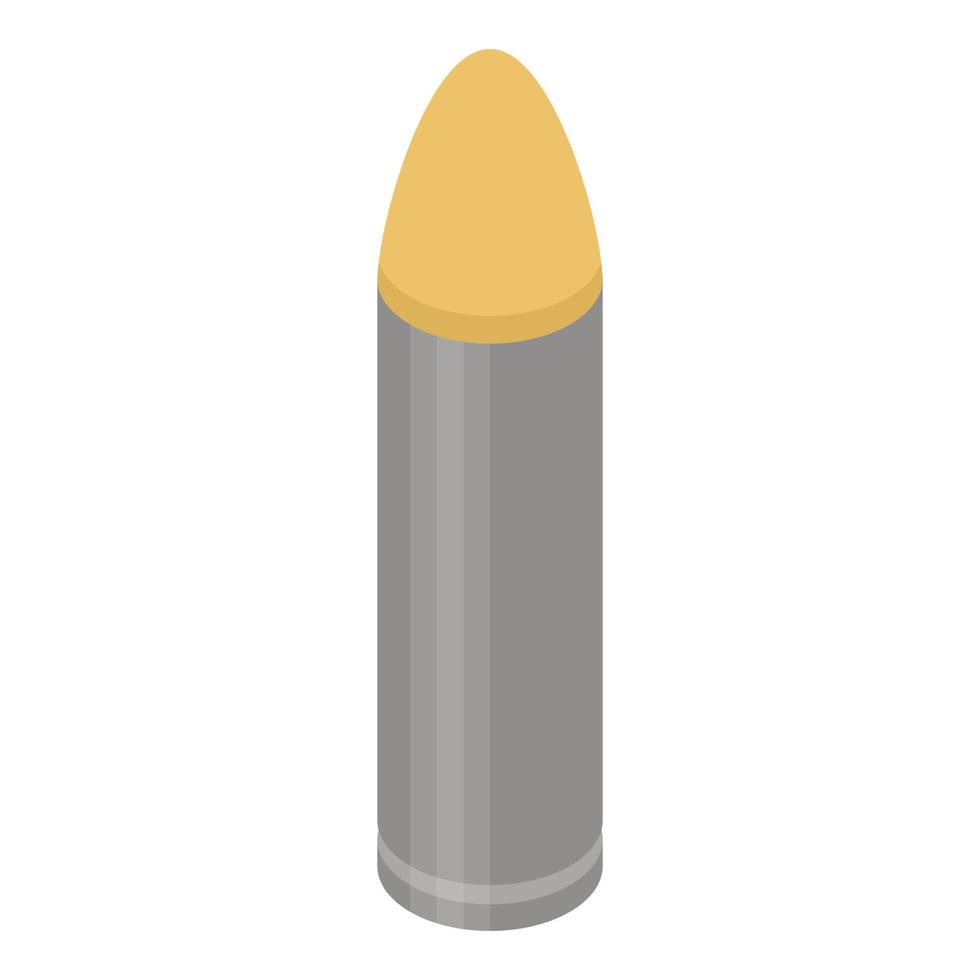 icono de bala de rifle, estilo isométrico vector