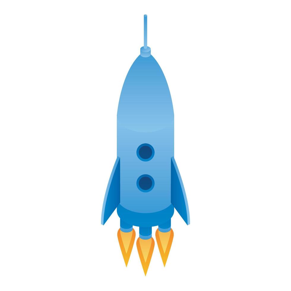 Flying rocket icon, isometric style 15383864 Vector Art at Vecteezy