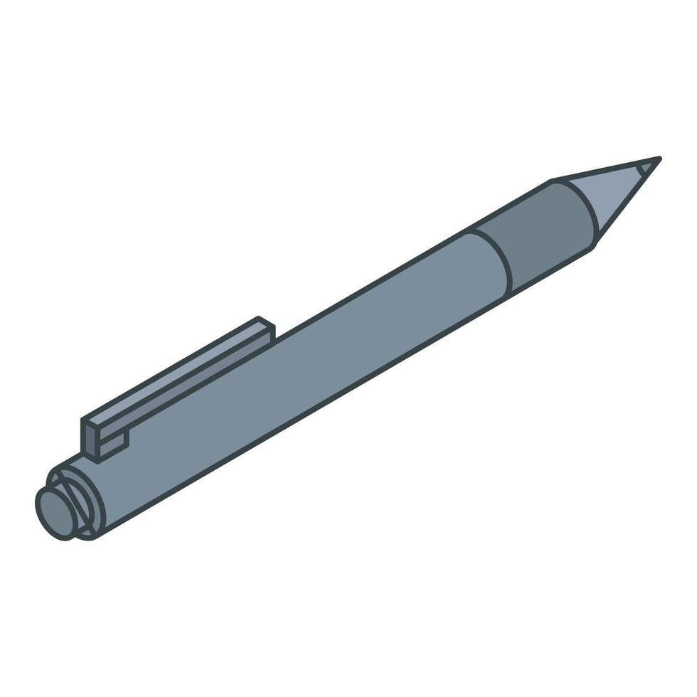 Office pen icon, isometric style vector