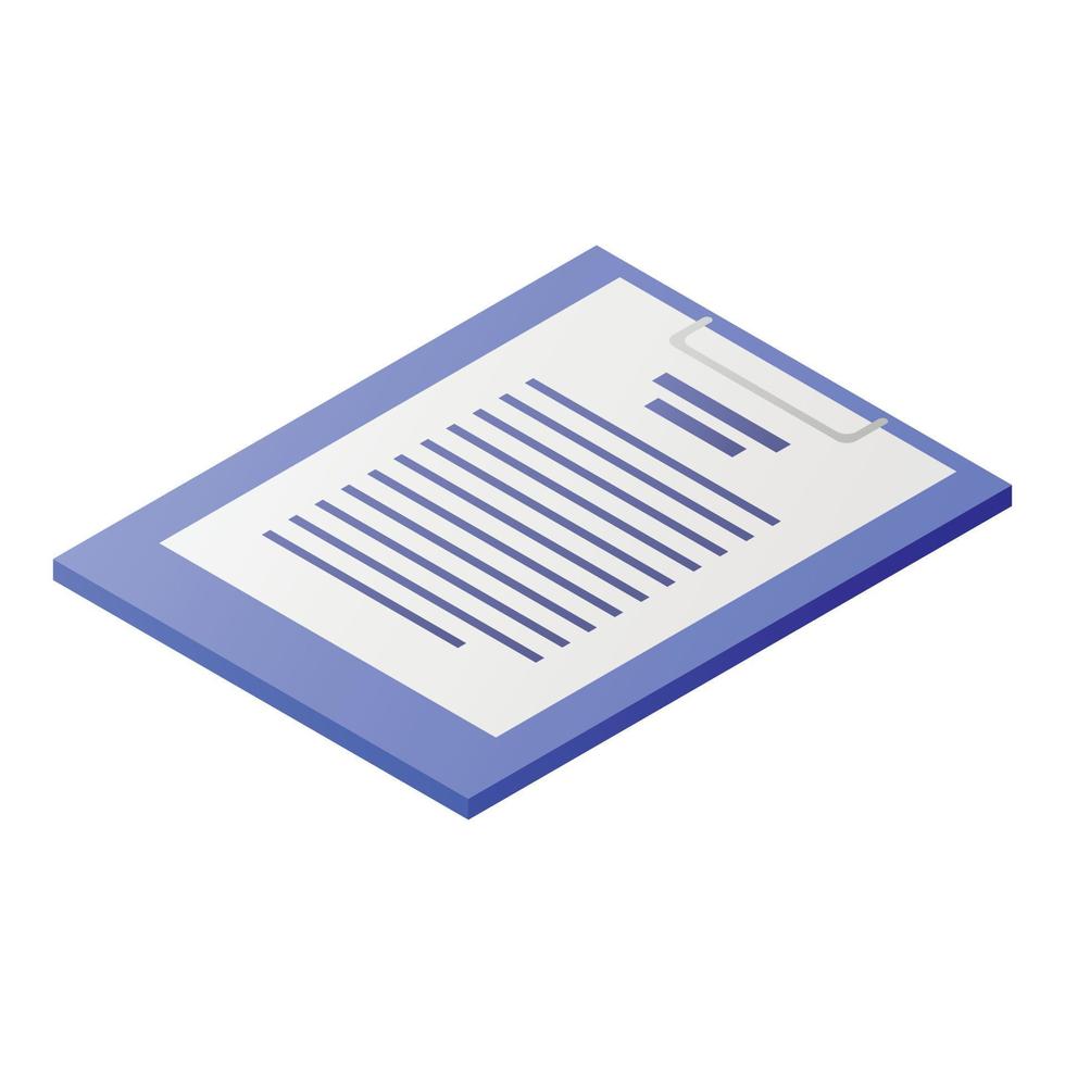 Checklist icon, isometric style vector