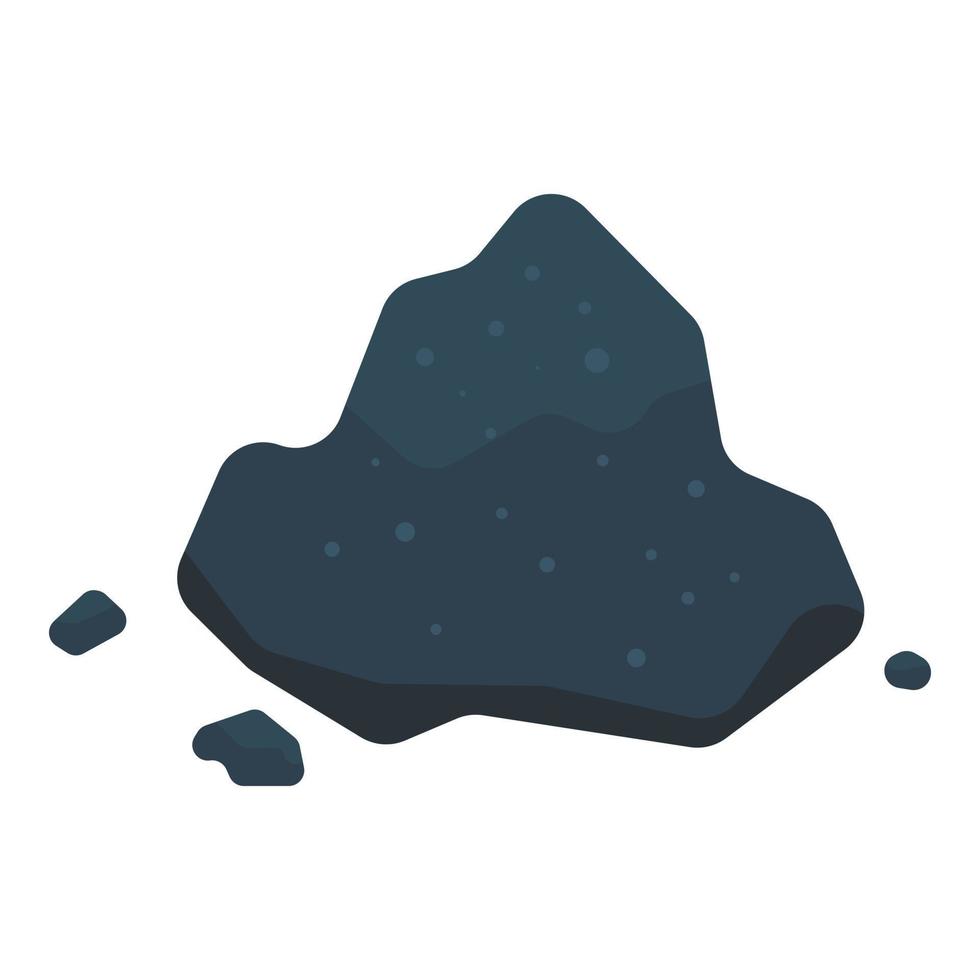 Pile of coal icon, isometric style vector