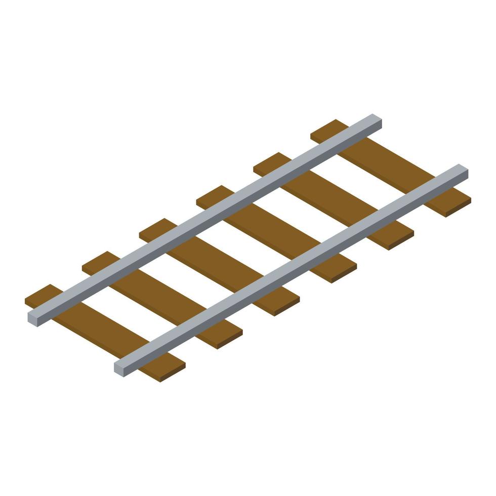 Miner railroad icon, isometric style vector