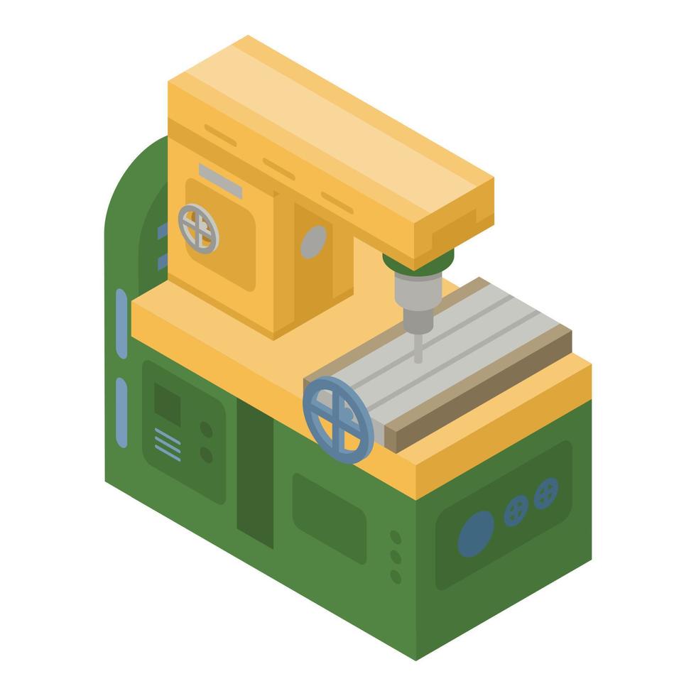 Drill machine icon, isometric style vector