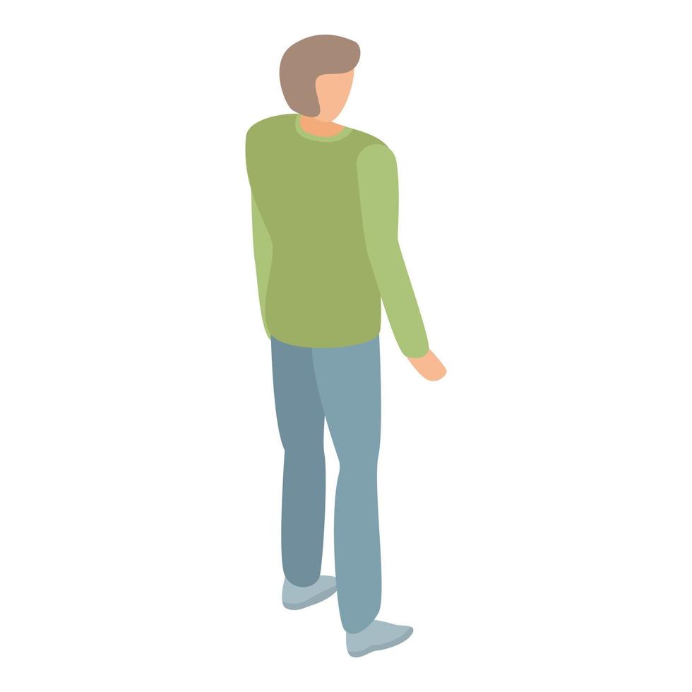 Man in jeans icon, isometric style vector