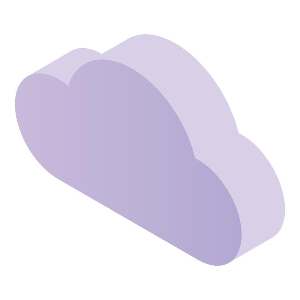 icono de símbolo de nube, estilo isométrico vector