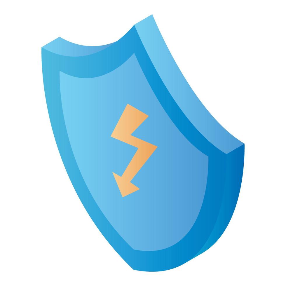 Computer security symbol icon, isometric style vector