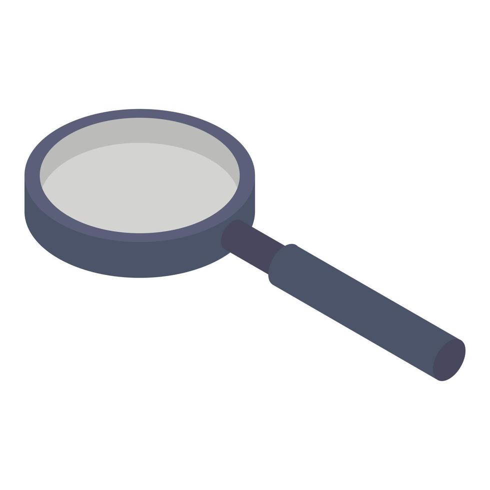 Zoom magnify glass icon, isometric style vector