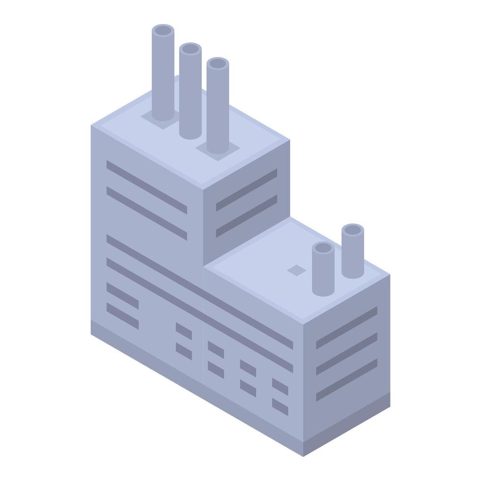 Modern factory icon, isometric style vector