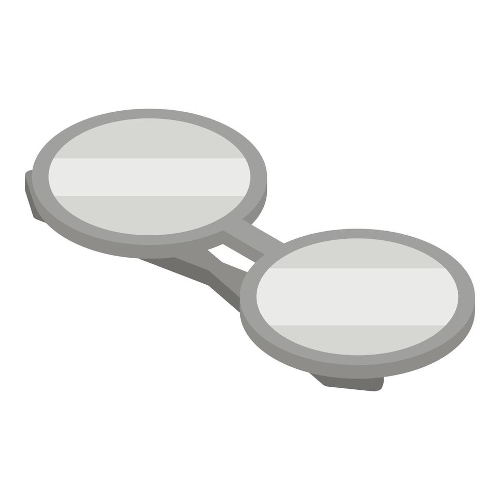 Eyeglasses icon, isometric style vector
