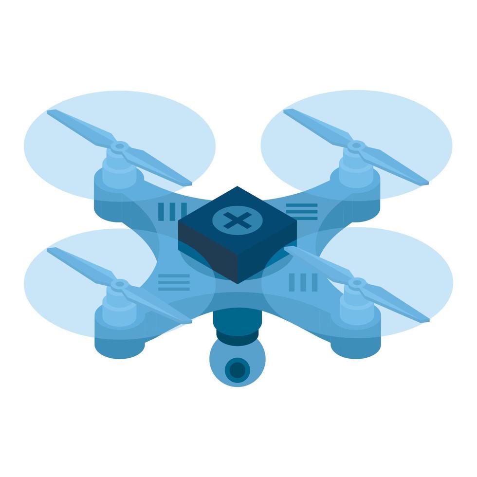 icono de drone de primeros auxilios, estilo isométrico vector