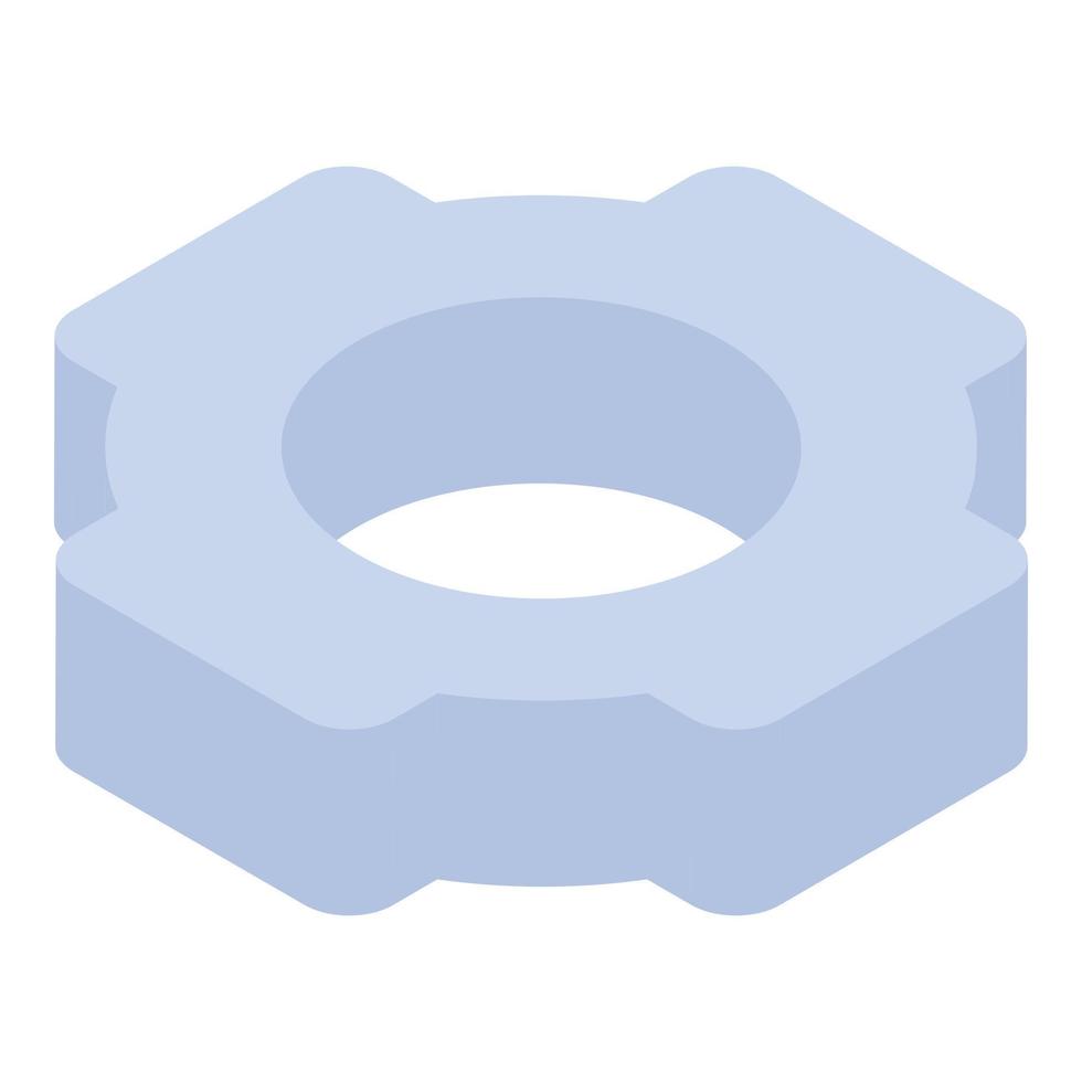 Gear icon, isometric style vector