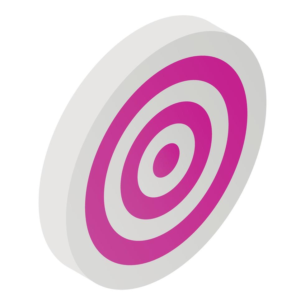 Arch target icon, isometric style vector