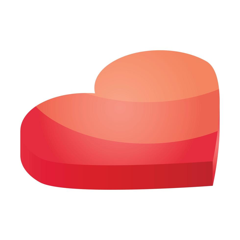 Candy heart icon, isometric style vector