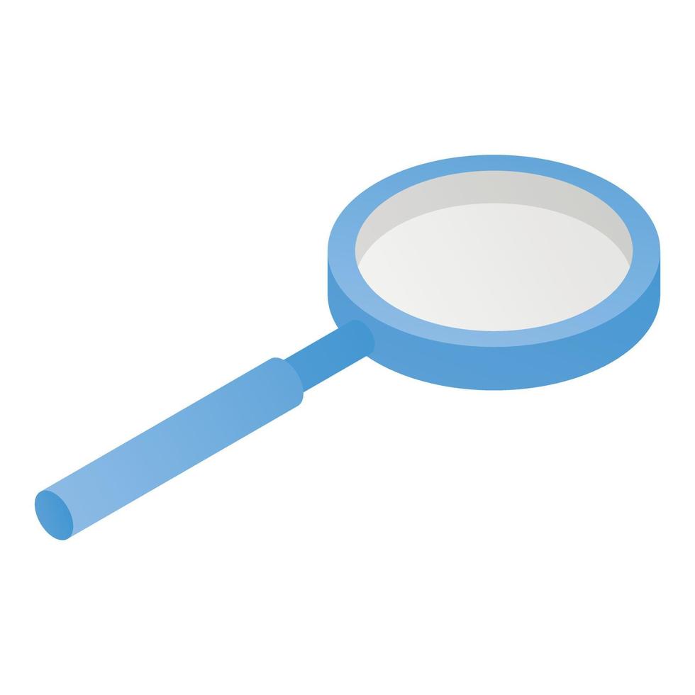 Magnify glass icon, isometric style vector