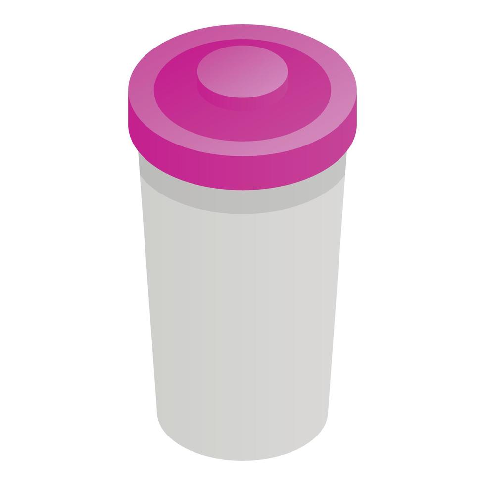 Drink shaker icon, isometric style vector