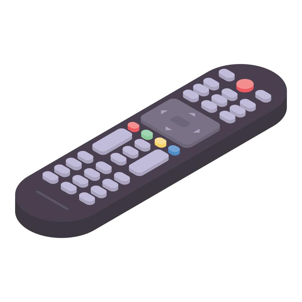 Media remote control icon, isometric style vector