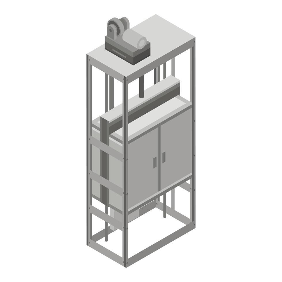 City house elevator icon, isometric style vector