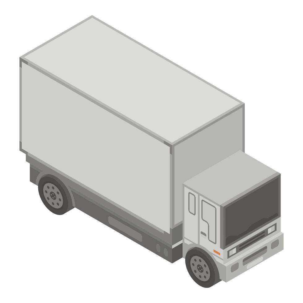 Delivery truck icon, isometric style vector