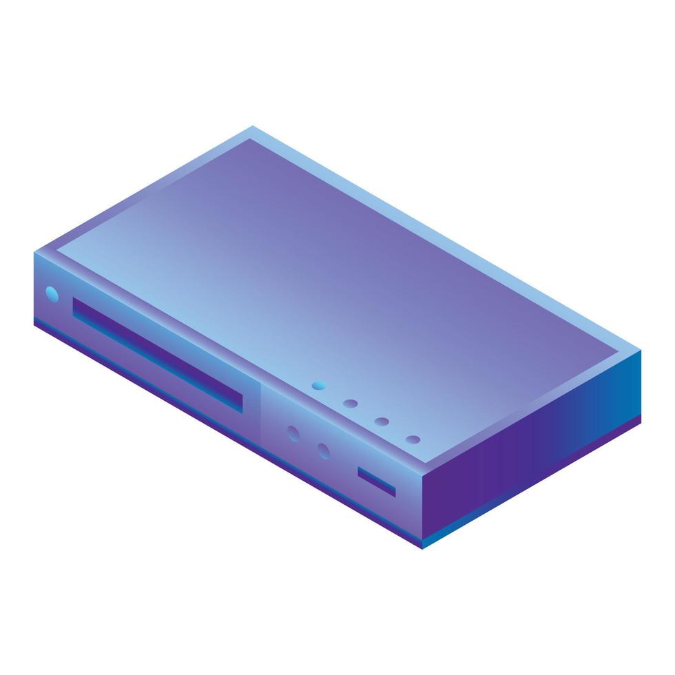 Tv tuner icon, isometric style vector