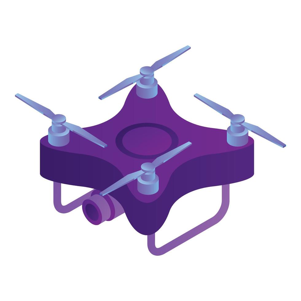 icono de drone, estilo isométrico vector