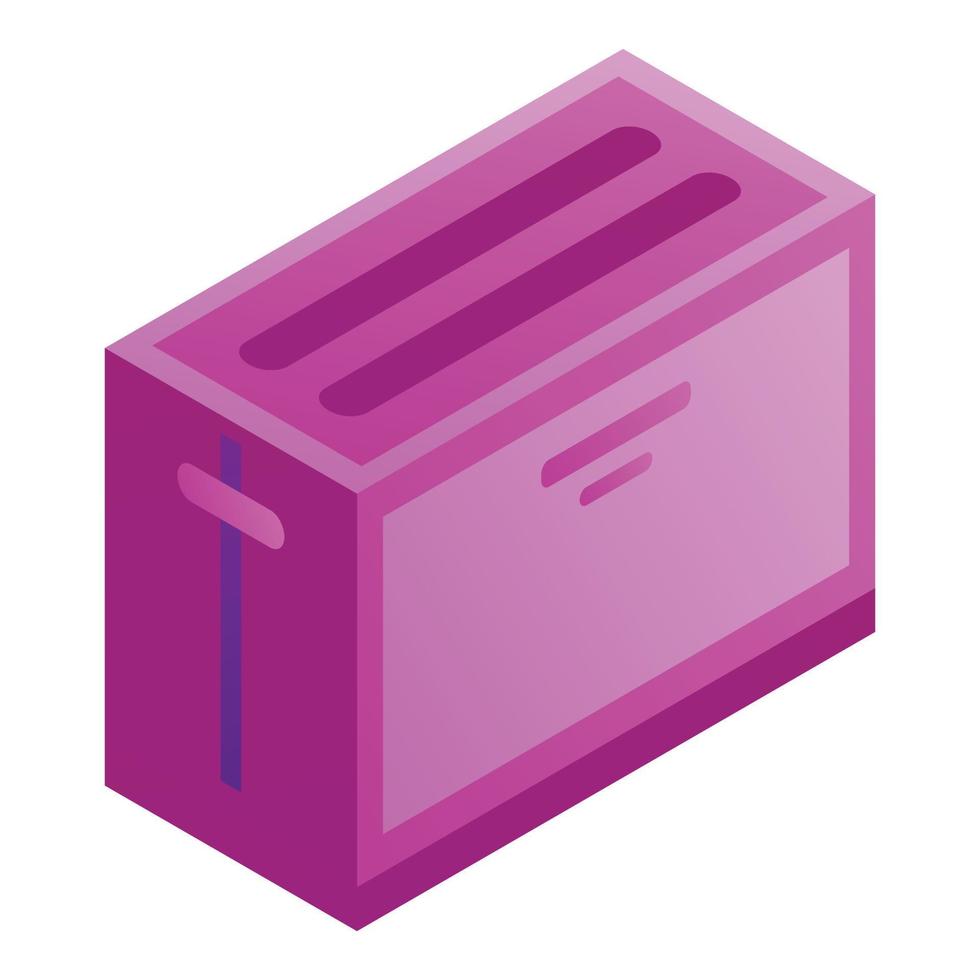 Toaster icon, isometric style vector