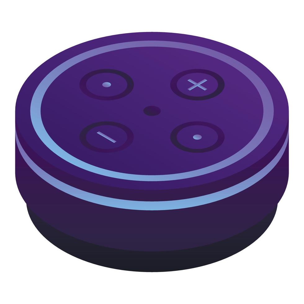 Smart speaker icon, isometric style vector