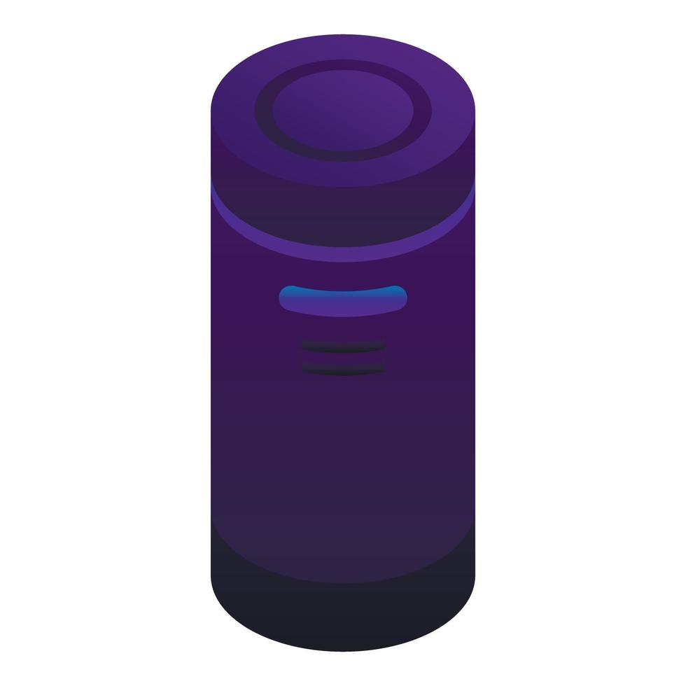 Thermos bottle icon, isometric style vector