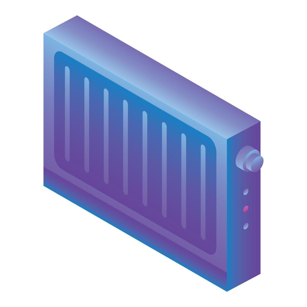 Home radiator icon, isometric style vector