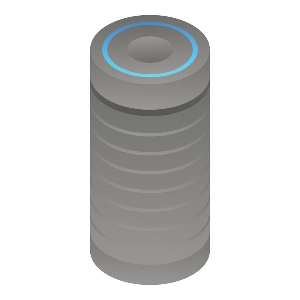 Bass smart speaker icon, isometric style vector