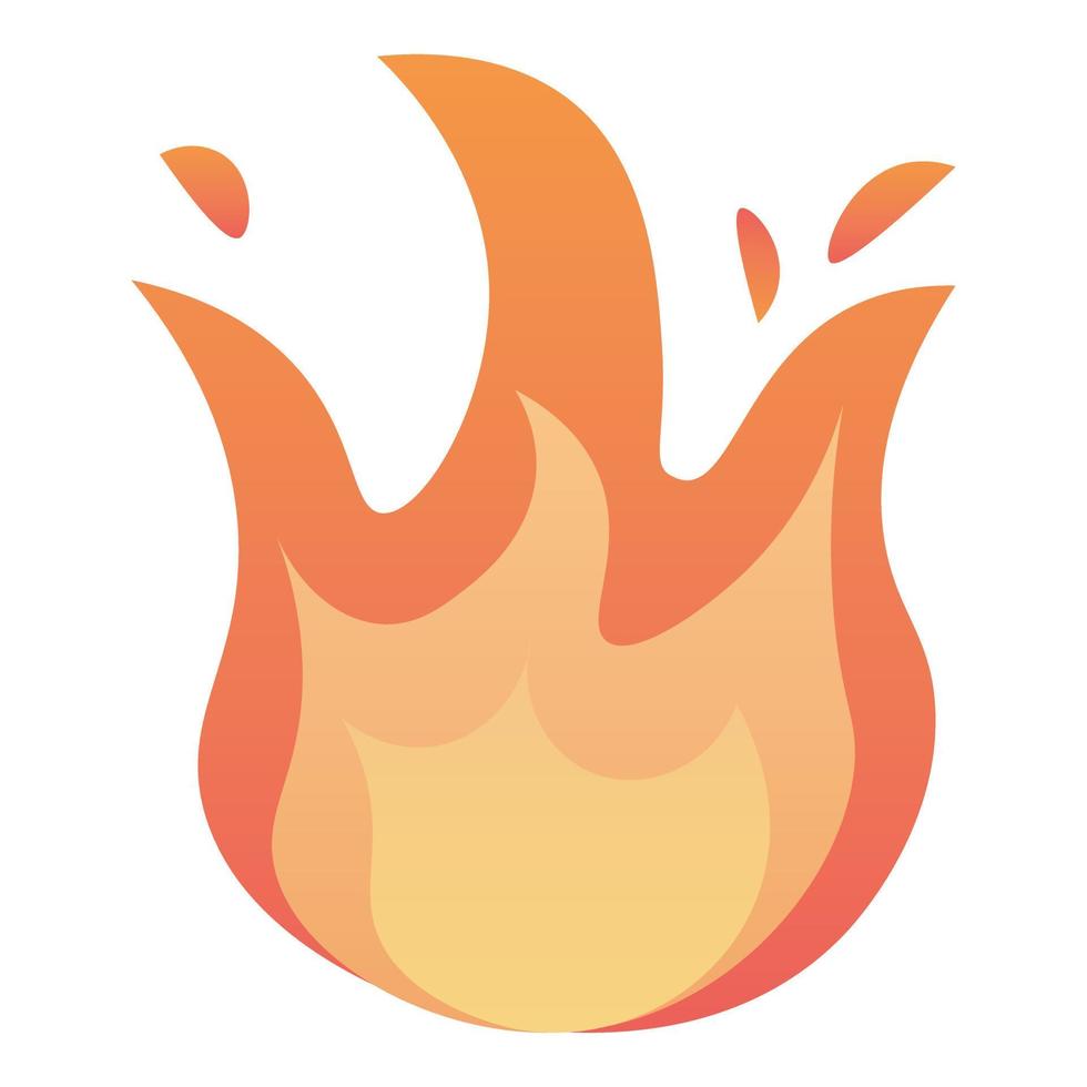 icono de fuego, estilo isométrico vector