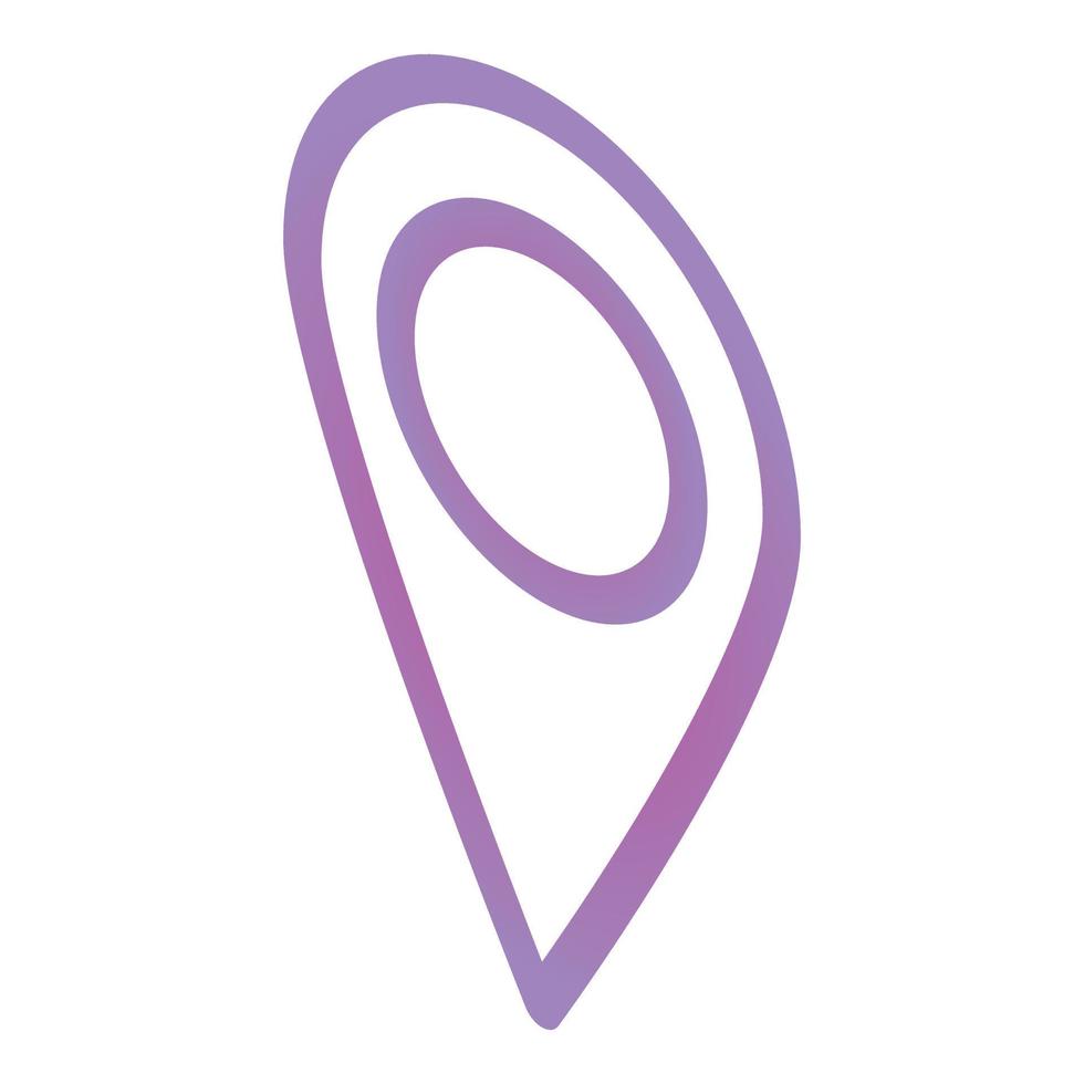 Gps pin map icon, isometric style vector