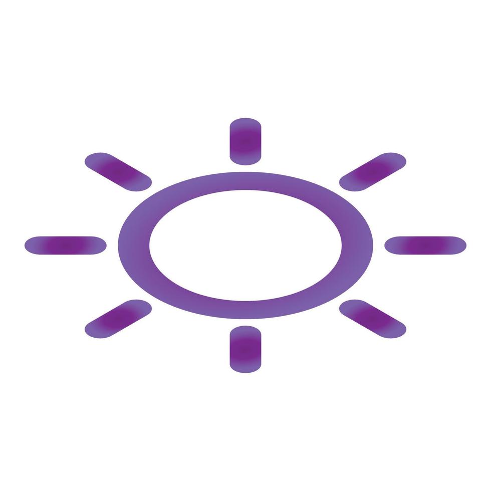 Sun sign icon, isometric style vector