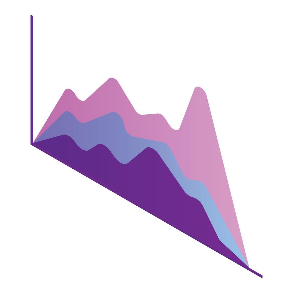 Diagram chart icon, isometric style vector