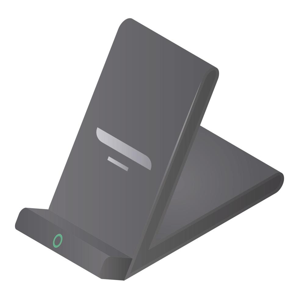 Modern wireless charger icon, isometric style vector
