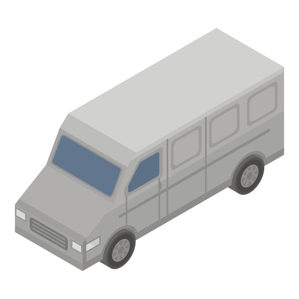 Van vehicle icon, isometric style vector