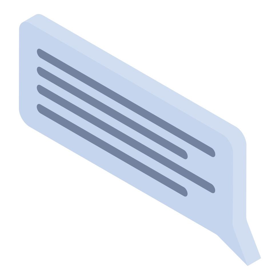 Blog chat icon, isometric style vector
