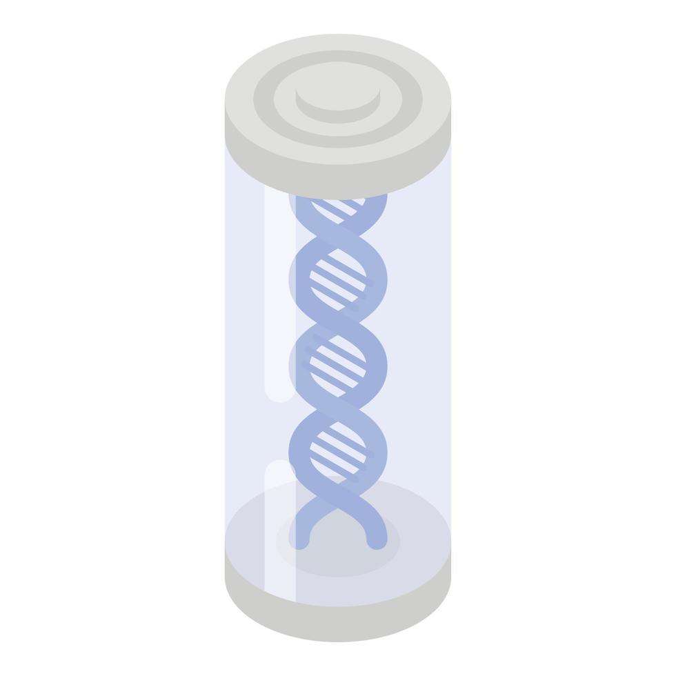 Blue dna element icon, isometric style vector