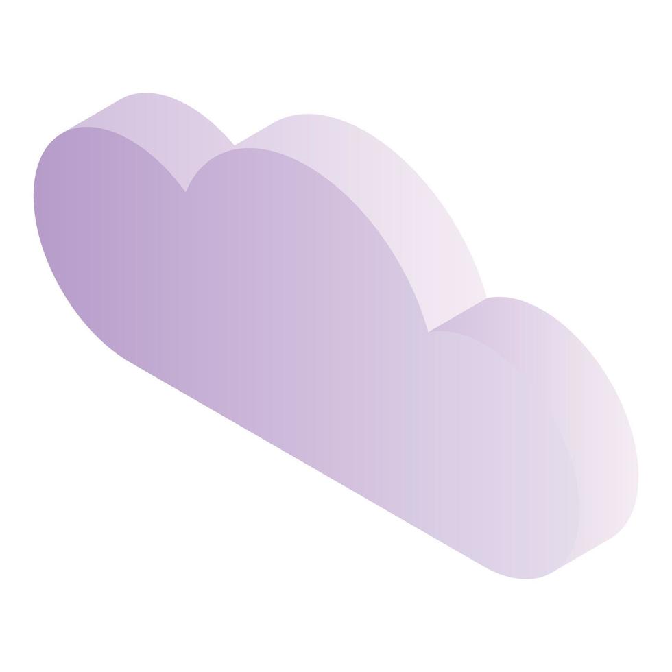 Cloud data icon, isometric style vector
