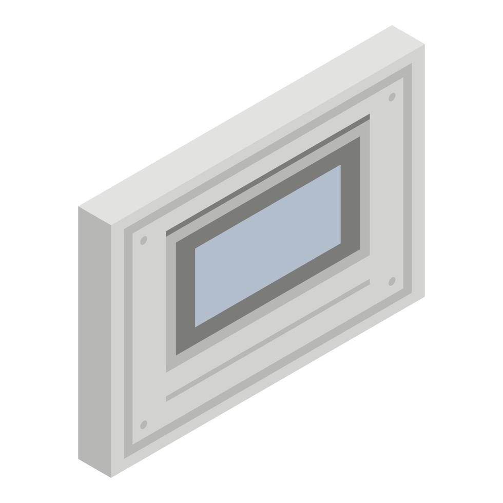 Lamp wall picture icon, isometric style vector