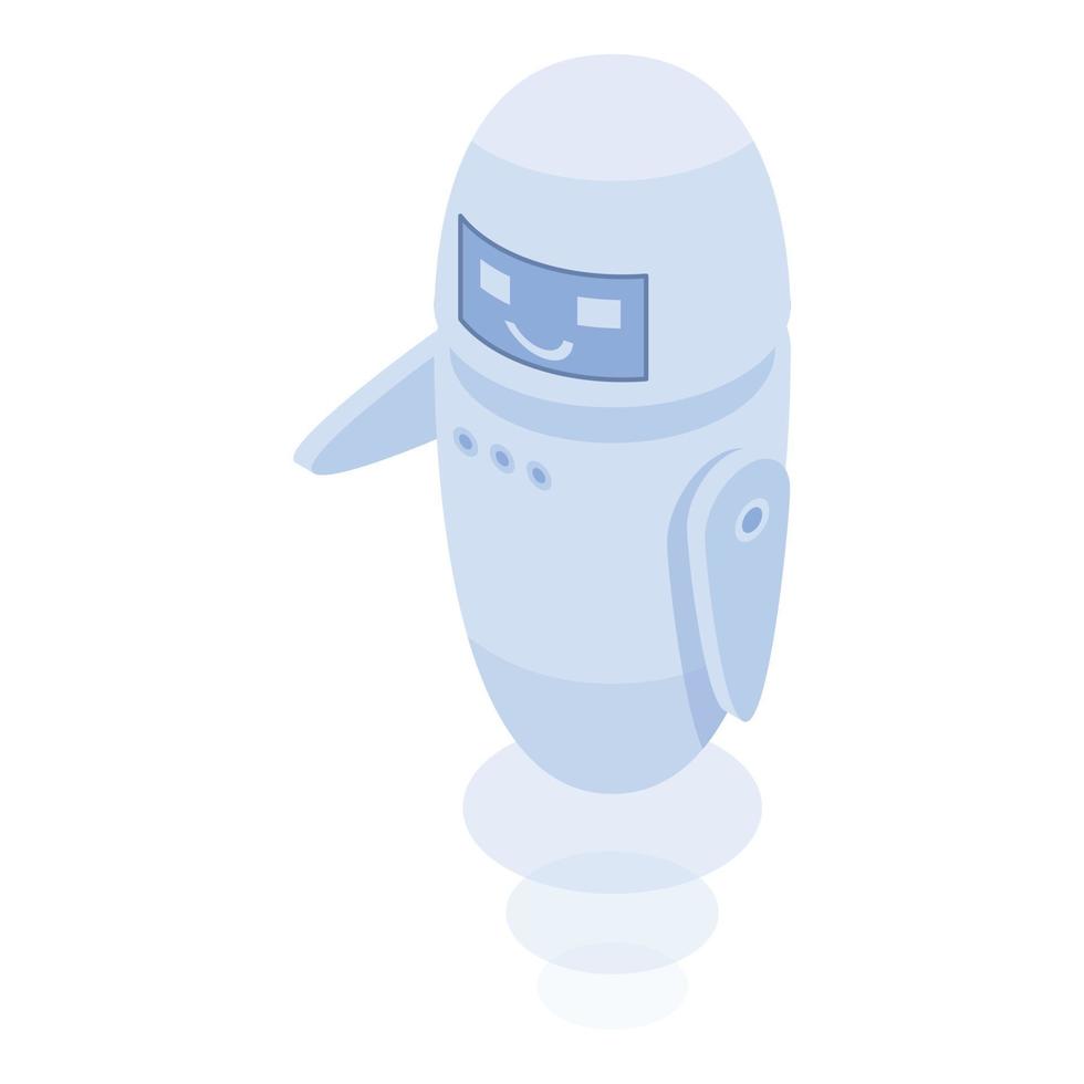 icono de chatbot de servicio, estilo isométrico vector