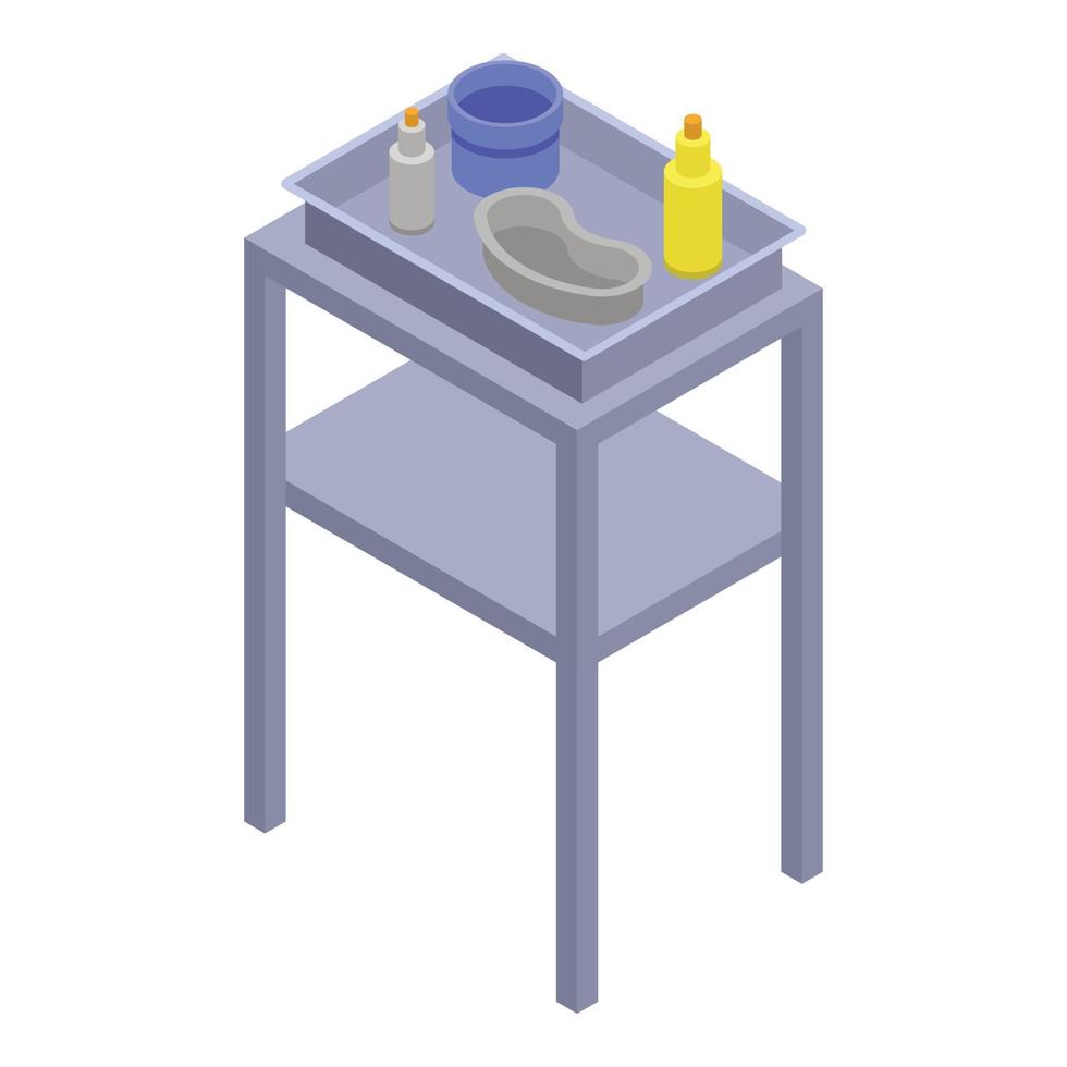 Surgical room shelf icon, isometric style vector