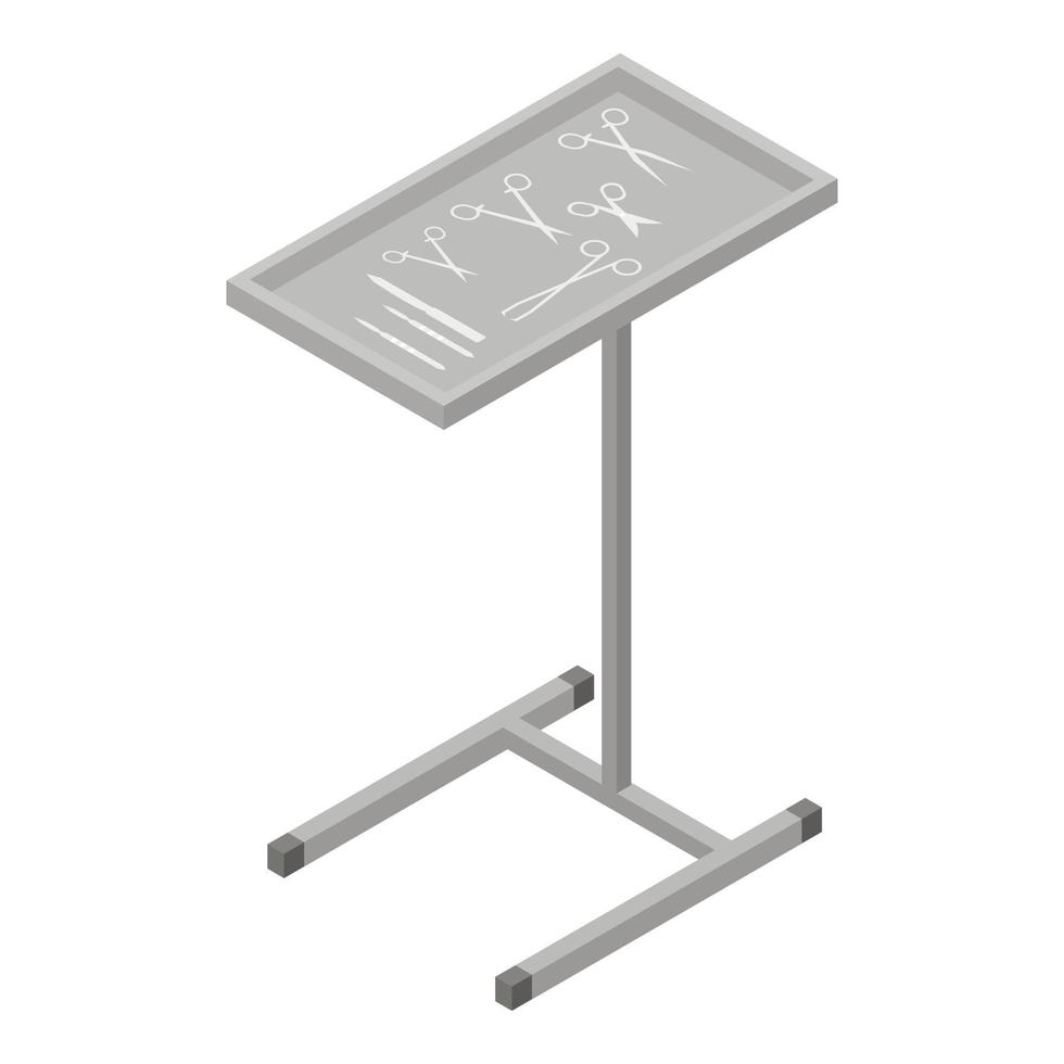 Surgical tools stand icon, isometric style vector