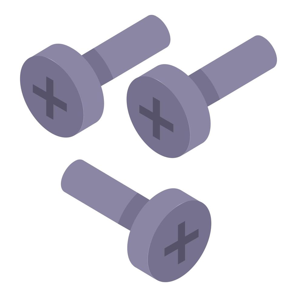 Screw icon, isometric style vector