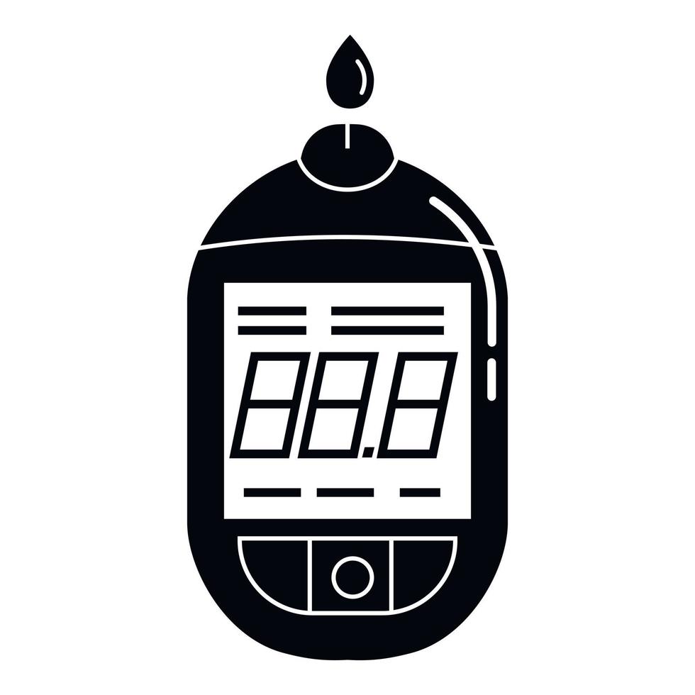 Digital glucometer icon, simple style vector