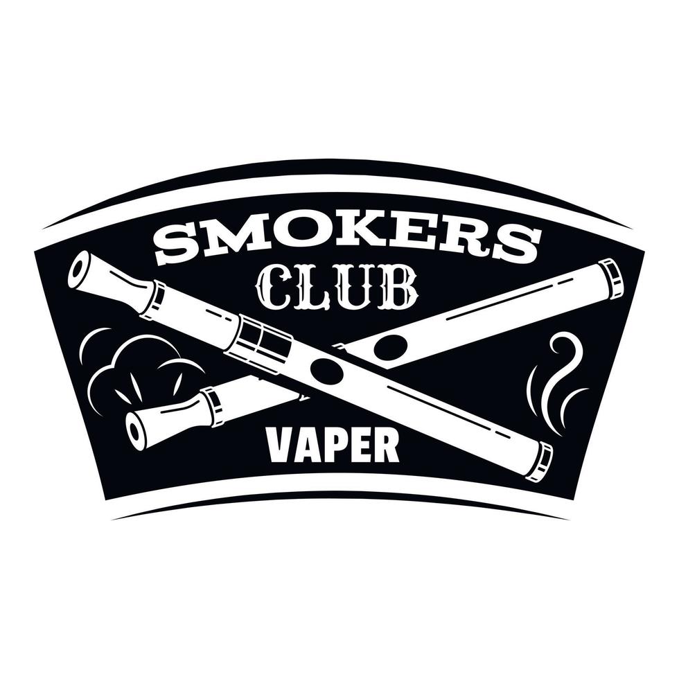 logotipo del club de fumadores de vape, estilo simple vector