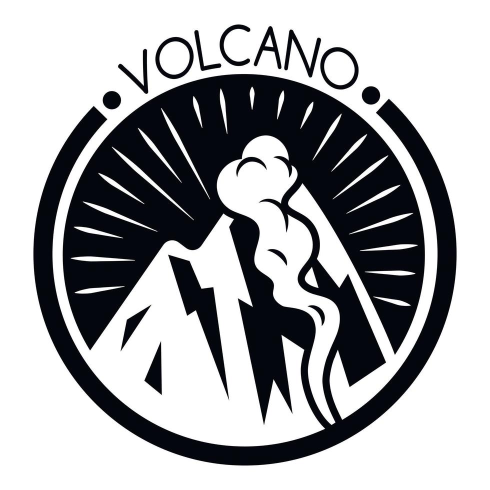 logotipo de la colina del volcán, estilo simple vector